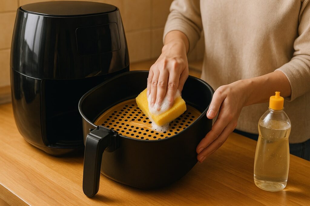 airfryer schoonmaken