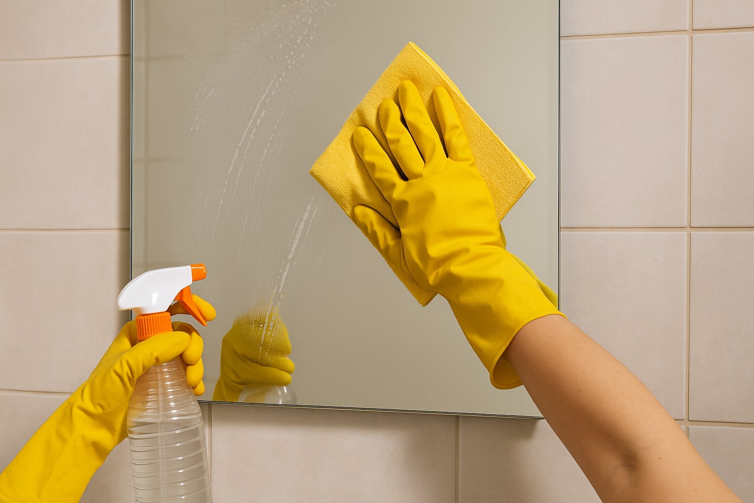 hoe spiegel schoonmaken