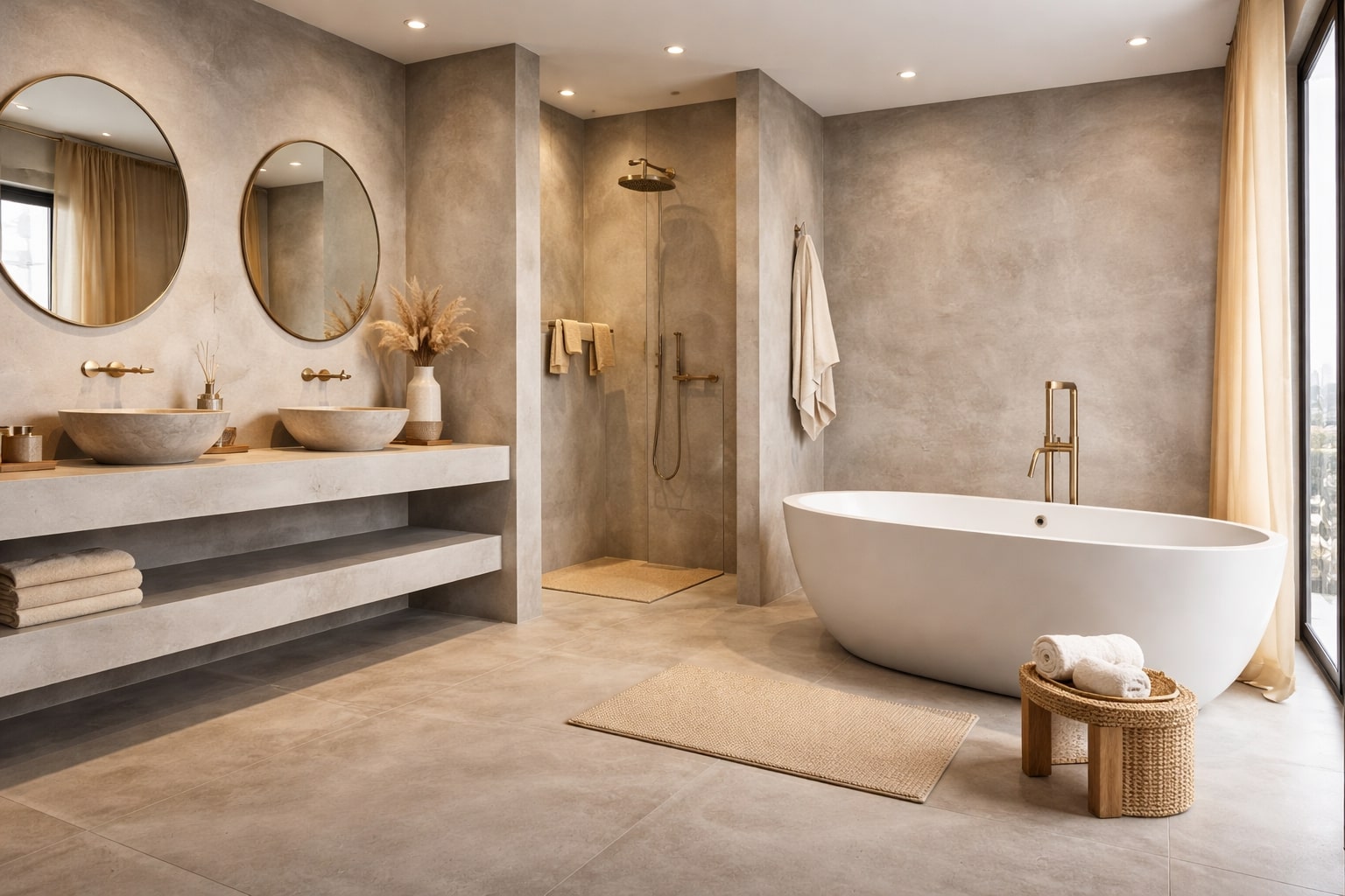 microcement badkamer, microcement