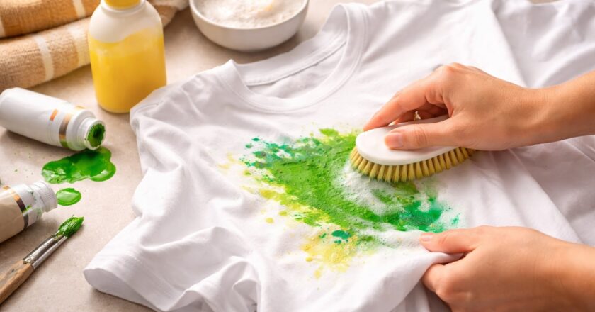Verf uit kleding halen zonder blijvende schade aan je favoriete stoffen