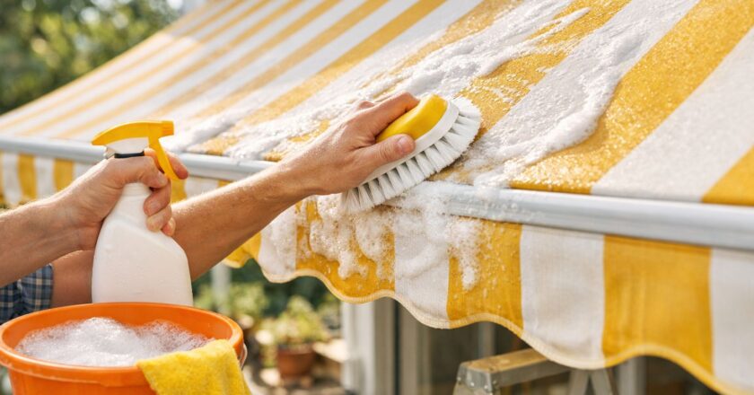 Zonnescherm schoonmaken voor een langere levensduur en frisse uitstraling