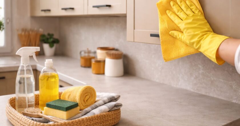 Matte keukenkastjes schoonmaken zonder strepen en glansplekken