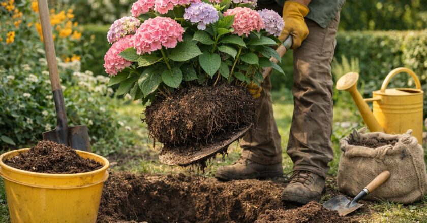 Hortensia verplaatsen zonder stress voor de plant