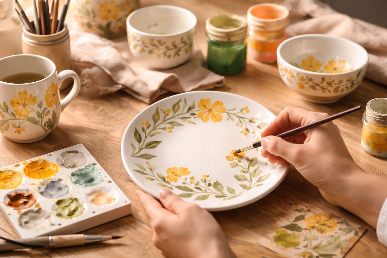 servies schilderen, servies
