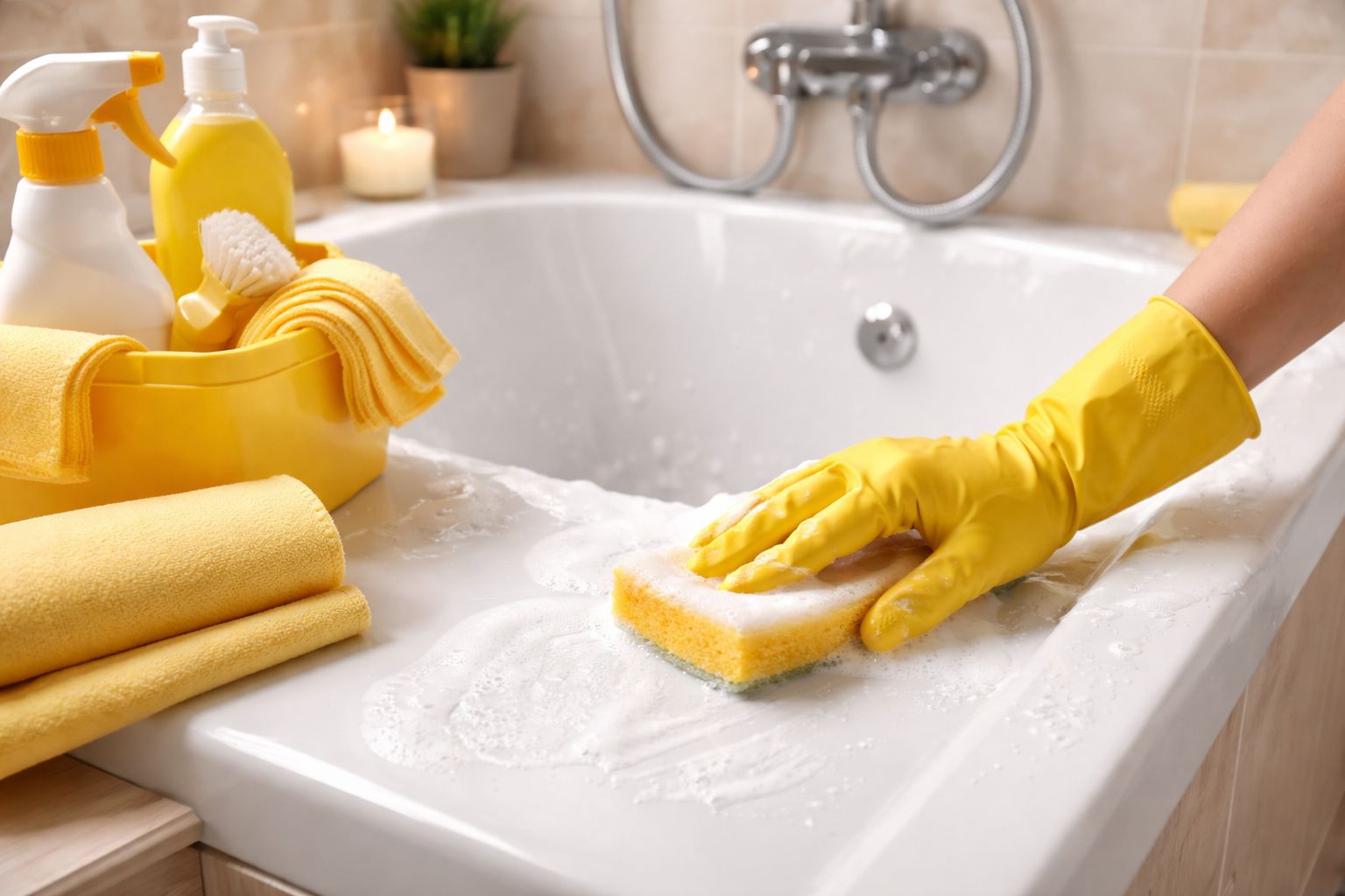 bad schoonmaken, bad