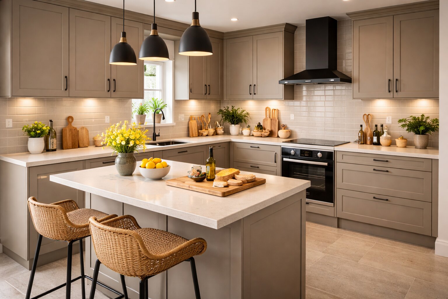 keuken taupe, taupe