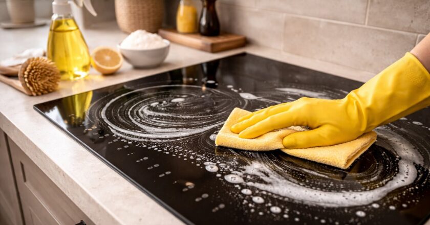 Zo houd je een inductiekookplaat schoon en krasvrij in een moderne keuken