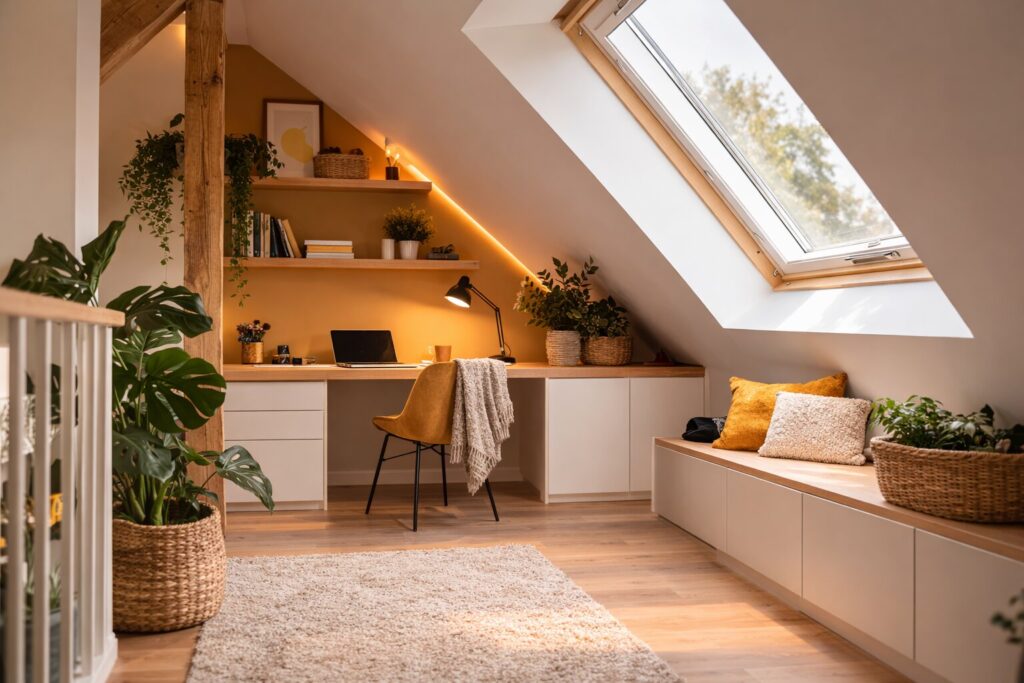 Een zolder met schuin dak slim inrichten voor comfort, ruimte en sfeer