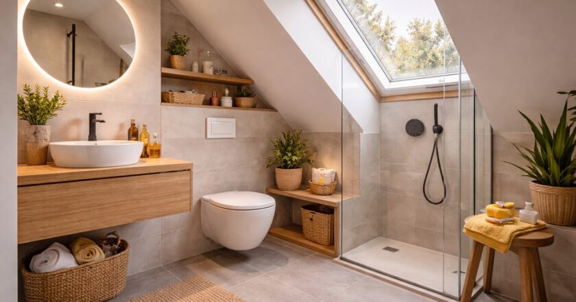 Een kleine badkamer op zolder slim inrichten voor comfort en ruimte