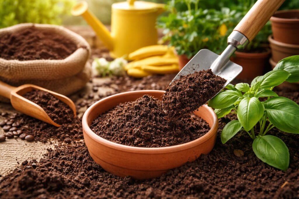 Koffiedik gebruiken in de tuin: een verrassend nuttige gewoonte voor planten en bodem